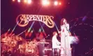  ?? Photograph: Koh Hasebe/Shinko Music/ Getty Images ?? The Carpenters perform in Japan, 1974.