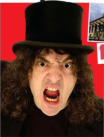  ?? ?? BAN: Jerry Sadowitz, left, had his show at the Pleasance Lennox Theatre, above, shut down. One person even claimed he was guilty of ‘hate speech’