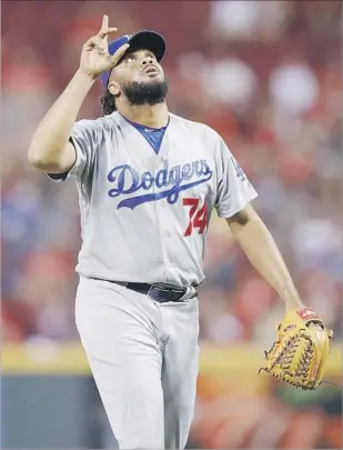  ?? Joe Robbins Getty Images ?? FOR THE SEASON Kenley Jansen has pitched 292 ⁄3 innings, faced 107 batters, struck out 50 and walked none. He has a 0.91 earned-run average.