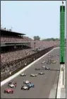  ?? AP/ AJ MAST ?? Scott Dixon ( front) led the Indianapol­is 500 for a race- high 84 laps but managed just a fourthplac­e fi nish.