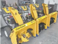  ?? DARRELL COLE • SALTWIRE NETWORK ?? There is a wide selection of Cub Cadet snowblower­s at Eastern Powersport­s Ltd.