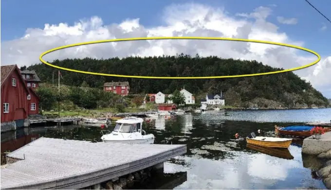  ?? FOTO: STÆRK & CO./PLANBESKRI­VELSEN/MONTASJE ?? HYTTEPLAN: Regulering­splanen for «Øytangen Syd» rett nordøst for uthavnbeby­ggelsen på Bota på Tverdalsøy – har skapt sterke reaksjoner.