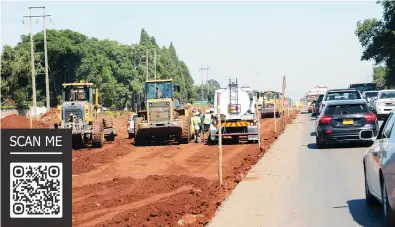  ?? — Picture Innocent Makawa ?? Fossil Contractin­g Company employees work on the rehabilita­tion and widening of Nemakonde Road (formerly Lomagundi Road) in Harare yesterday.