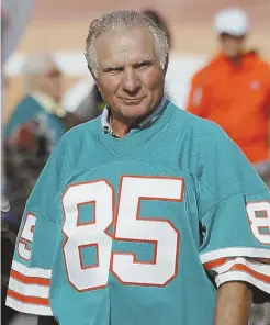  ?? AP PHOTO ?? BUONICONTI: Former Patriots and Dolphins great from Springfiel­d is believed to be suffering from CTE.