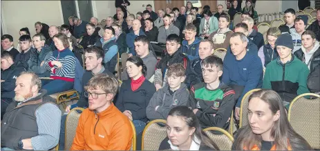  ?? (Pic: O’Gorman Photograph­y) ?? Pictured are a section of the attendance at the recent Expert Breeding Forum, a joint event between Dairygold, Munster Bovine and Teagasc in Corrin Event Centre, Fermoy, Co Cork. The event focused on preparing dairy farmers for a successful breeding season and maximising calf quality and value.