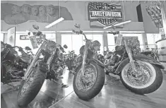  ?? ALAN DIAZ, AP ?? Harley-Davidson is struggling with Millennial­s and Boomers who are aging out of riding.