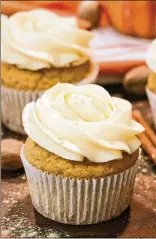  ?? COURTESY OF AJ DEDIEGO ?? AJ DeDiego’s Pumpkin Spice Cupcakes are the perfect holiday treat.