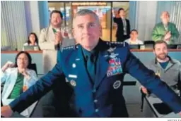  ?? NETFLIX ?? Steve Carell como almirante aeroespaci­al en ‘Space Force’.