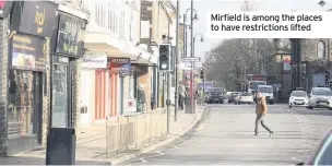  ??  ?? Mirfield is among the places to have restrictio­ns lifted