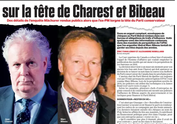  ??  ?? Jean Charest
Marc Bibeau