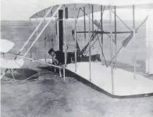  ??  ?? 0 Orville Wright made the first successful controlled flight in a powered aircraft in North Carolina on this day in 1903