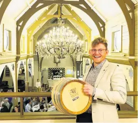  ?? Photo / Supplied ?? Ben Tombs from Peregrine Wines was announced NZ Young Winemaker of the Year.