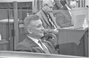  ?? STU NEATBY/THE GUARDIAN ?? Liberal MLA Heath MacDonald, shown in the P.E.I. legislatur­e, pressed Health Minister James Aylward on Thursday for specifics on the province's plans to distribute a COVID-19 vaccine.