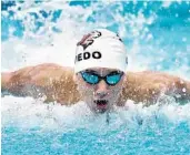  ?? STEPHEN M. DOWELL/ORLANDO SENTINEL ?? Tyler Hanley helped Oviedo repeat as Florida’s large-classifica­tion state championsh­ip team in swimming and diving.