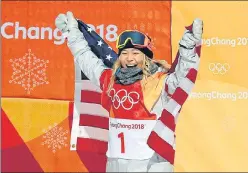  ?? REUTERS ?? ▪ Kim Chloe of the United States celebrates her win in women's halfpipe final on Tuesday.