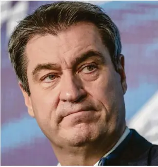  ?? Foto: Michael Kappeler/dpa ?? Von Bayern nach Berlin? Bayerns Ministerpr­äsident Markus Söder (CSU) meldet Interesse an der Kanzlersch­aft an.