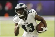  ?? JIM MONE — ASSOCIATED PRESS FILE ?? Former Philadelph­ia Eagles wide receiver Nelson Agholor had mixed results as a first-round pick before signing with the Las Vegas Raiders this offseason.