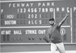  ?? AP ?? Red Sox pitcher Eduardo Rodríguez was picked to start for Boston in Game 3 of the AL Championsh­ip Series against Houston.