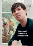  ??  ?? Domhnall Gleeson in Peter Rabbit