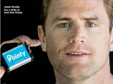  ??  ?? Jamie Heaslip has a stake in tech firm Pointy