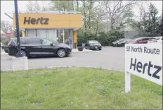  ?? Ted Shaffrey / Associated Press ?? Hertz and its subsidiari­es will continue to operate despite the fact the company filed for bankruptcy protection Friday.