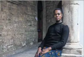  ??  ?? Small step: Lungile Lallie, who lives at UCT’s Leo Marquard Hall, says gender-specific pronouns are not used at formal res meetings