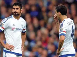  ?? EPA ?? Missing: Fabregas (right) and Costa were ineffectua­l