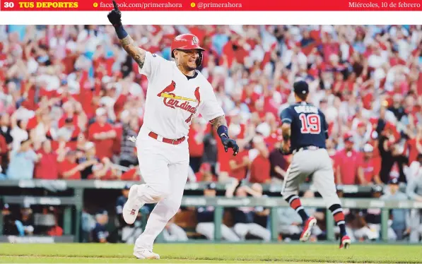  ?? AP / Archivo ?? CARDENAL DE POR VIDA. La aspiración de Yadier Molina es jugar toda su carrera con los Cardinals. Aún no sabe si su última campaña será la del 2021.