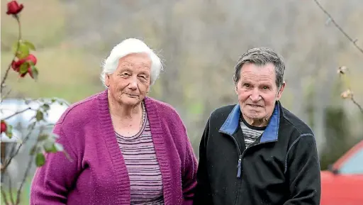  ?? PHOTO: MARION VAN DIJK/ FAIRFAX NZ ?? Florence and Allan Hunter at their farm in Hira after celebratin­g their 60th wedding anniversar­y.