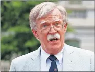  ?? [CAROLYN KASTER/ASSOCIATED PRESS FILE PHOTO] ?? In this July 31 photo, then-national security adviser John Bolton speaks to media at the White House in Washington.