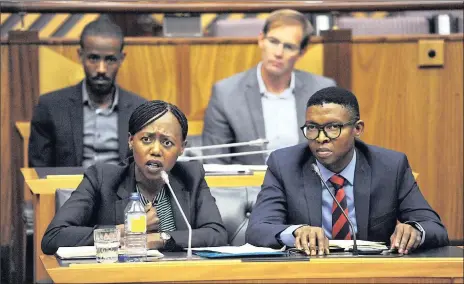  ?? PHOTO: DAVID RITCHIE/ANA ?? Pictured left to right is the new KPMG SA chief executive, Nhlamu Dlomu, and Modise Maseng, KPMG head of public sector. The name “KPMG” stands for “Klynveld Peat Marwick Goerdeler.” It was chosen when KMG (Klynveld Main Goerdeler) merged with Peat...