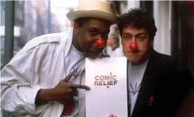  ??  ?? Comic Relief co-founder Lenny Henry with Griff Rhys Jones in 1987. Photograph: REX/ Shuttersto­ck