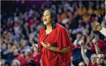  ?? JENN FINCH /ATHENS BANNER-HERALD ?? Coach Joni Taylor led Georgia to a 26-7 record and 12-4 finish in the SEC last season, including the second round of the NCAA tournament. She got a raise to $750,000 per year on a new contract through 2024.