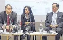  ?? HT PHOTO ?? Former RAW chief AS Dulat (left), LSE academic Mukulika Banerjee (centre) and EXISI chief Ehsanulhaq (right).