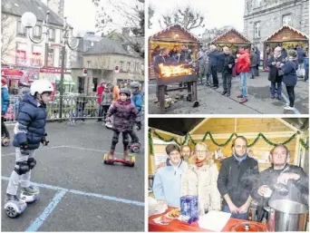  ??  ?? Les bénévoles de la Pétanque Avranchina­ise et des Eclats de Rire s’occupent comme de coutume de griller les châtaignes sur un brasier. Cette année, l’opération a même connu une rupture de stock