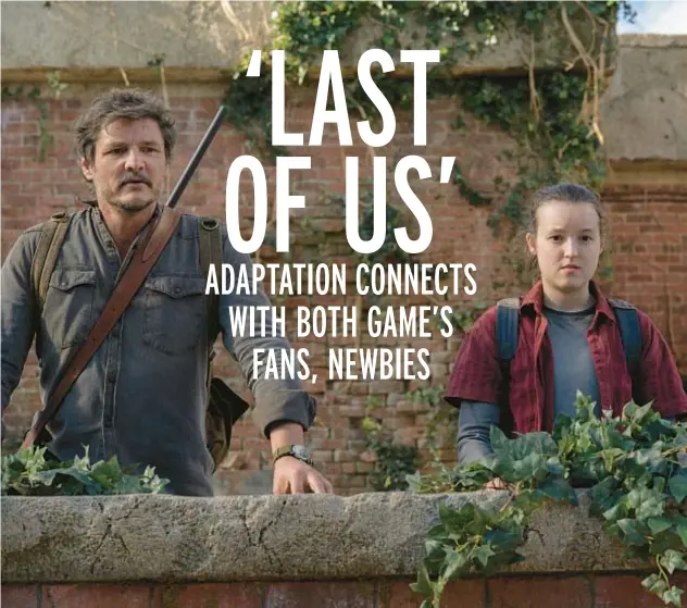  ?? HBO ?? Pedro Pascal as Joel and Bella Ramsey as Ellie are seen in the season finale of “The Last of Us.”