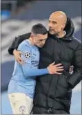  ??  ?? Foden con Guardiola.