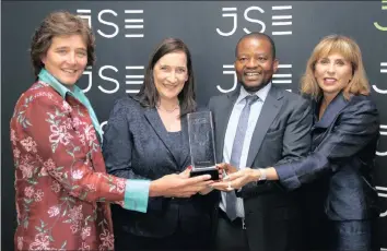  ?? PHOTO: SIMPHIWE MBOKAZI ?? From left to right: JSE Limited chief executive Nicky Newton-King, Liberty Two Degrees chief executive Amelia Beattie, Liberty Two Degrees chairman Peter Moyo and Capital Markets director Donna Nemer.