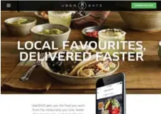  ??  ?? UberEats will offer full menus from more than 100 restaurant­s in Toronto.