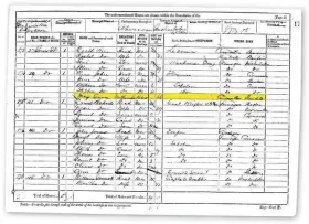  ??  ?? The 1881 census shows Mary Davies, aged 66, living in Aberavon with her family