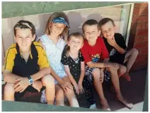  ??  ?? Left: Tracy Careless (standing) has tutored her five children over the years – and all have graduated from her home school, apart from 16-year-old Ruth, who’s in Year 11. Above: Her willing pupils during recess in 2004.