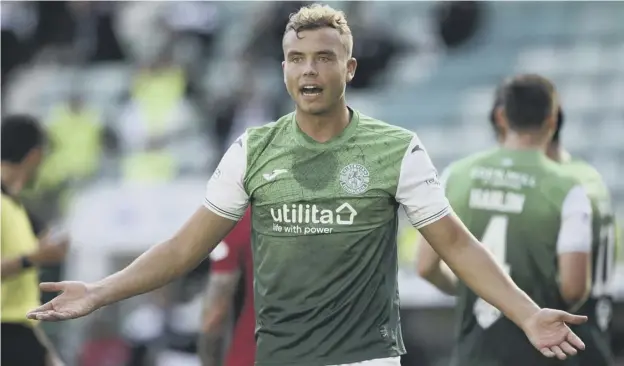  ?? ?? 0 Hibs defender Ryan Porteous received a straight red card for his tackle on Joe Aribo at Ibrox which was described by Rangers manager Steven Gerrard as a ‘leg-breaker’