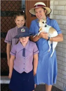  ?? PHOTO: CONTRIBUTE­D ?? FAMILY PET: Six-year-old Jack Russell Pebbles with (from left) Lucy, Ruby and Holly Anlezark.