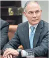  ??  ?? An inquiry looking into Pruitt’s ethics and spending heard testimony that he asked an aide’s help getting his wife a fundraisin­g job with the attorneys general network.