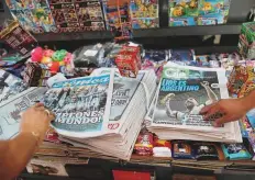  ?? Reuters ?? ■ A collection of newspapers at a news-stand in Buenos Aires with images of Argentina celebratin­g after their final win.