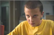  ??  ?? This image released by Netflix shows Millie Bobby Brown in a scene from “Stranger Things.”