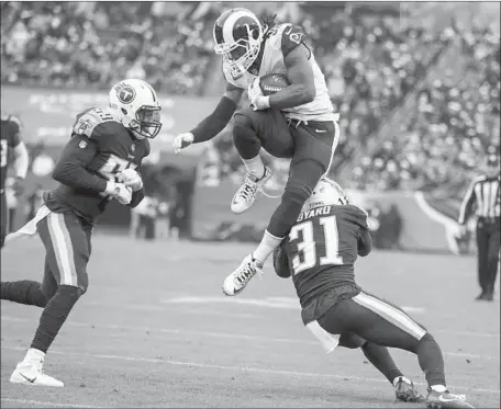  ?? Wesley Hitt Getty Images ?? TODD GURLEY, who led the Rams’ resurgence and was named the NFL offensive player of the year, is a key part of the team’s core.