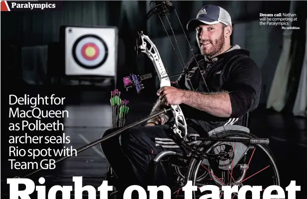  ?? Pic: onEdition ?? Dream call Nathan will be competing at the Paralympic­s