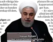  ?? Bild: Iranian Presidency Office/arkiv ?? Hassan Rohani