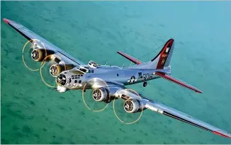  ?? COURTESY OF EXPERIMENT­AL AIRCRAFT ASSOCIATIO­N ?? The public is invited to fly on a restored World War II B-17 Flying Fortress bomber from the Gwinnett County Airport at Briscoe Field in Lawrencevi­lle on March 19-21.